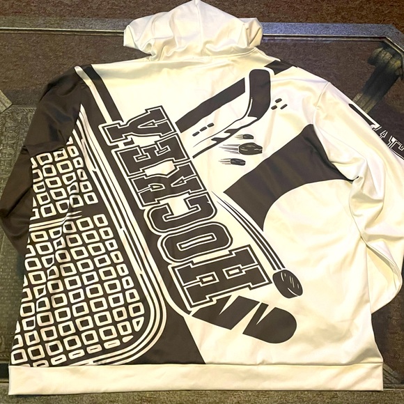 GOPOSTORE 3XL Hockey Lover 3D All Over Printed Full Zip Hoodie - Picture 4 of 11